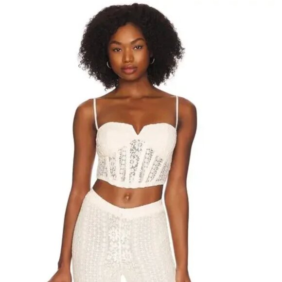 L'Academie Tops - L’Academie Maxime Ivory Corset Top Sz XS